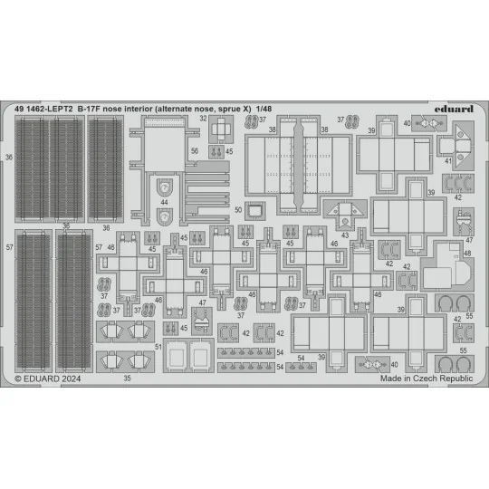B-17F alternate nose (frame X) PART I, 1/48 - Eduard Accessories BI...
