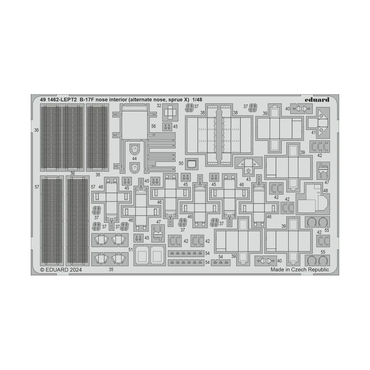 B-17F alternate nose (frame X) PART I, 1/48 - Eduard Accessories BI...