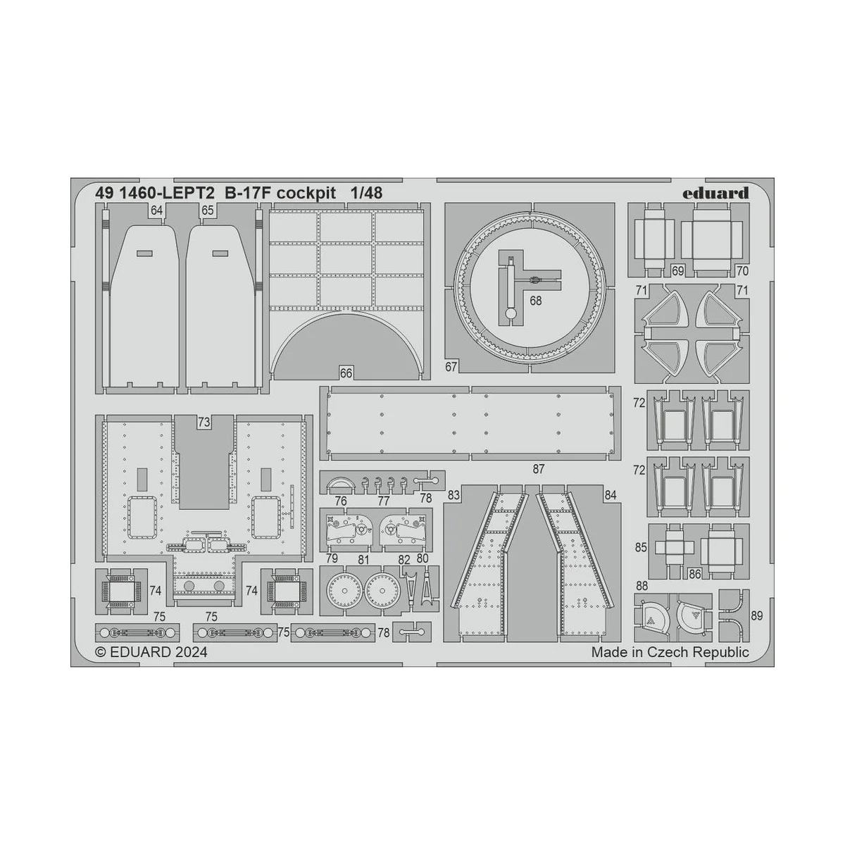B-17F regular nose PART I, 1/48 - Eduard Accessories BIG49427