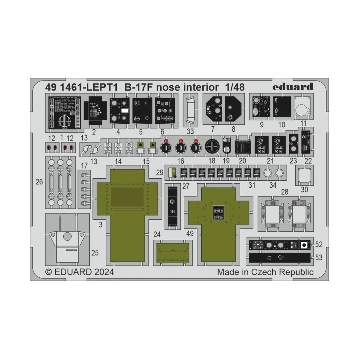 B-17F regular nose PART I, 1/48 - Eduard Accessories BIG49427
