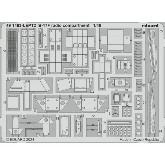 B-17F regular nose PART I, 1/48 - Eduard Accessories BIG49427