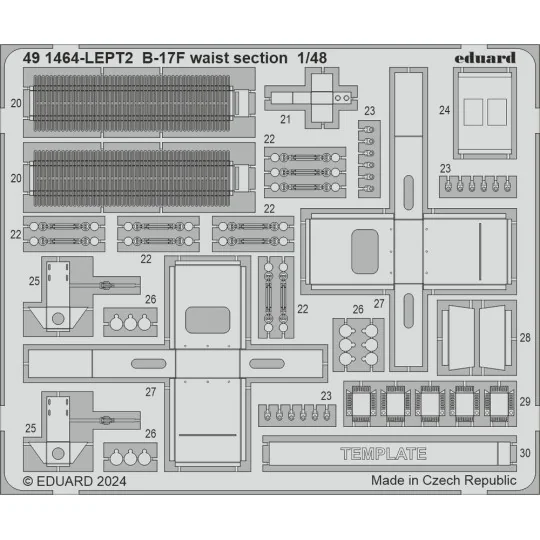 B-17F regular nose PART I, 1/48 - Eduard Accessories BIG49427