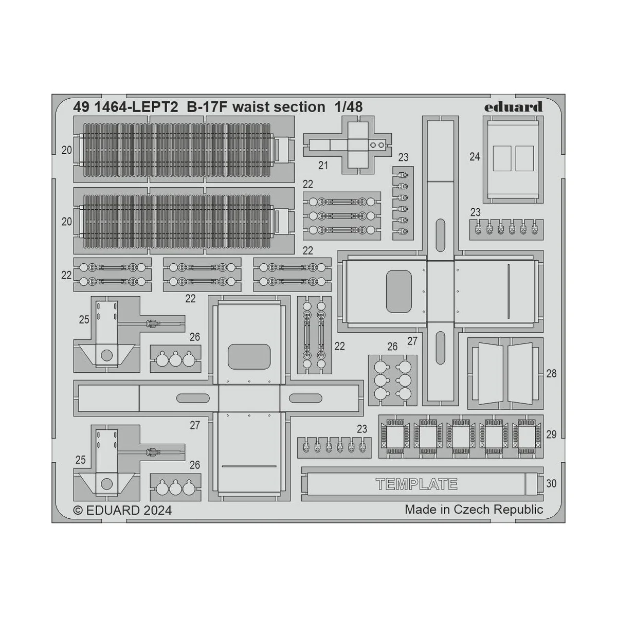 B-17F regular nose PART I, 1/48 - Eduard Accessories BIG49427