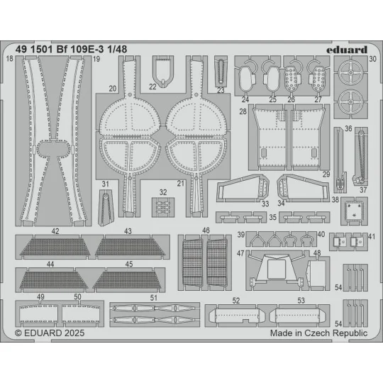 Bf 109E-3 HOBBY BOSS, 1/48 - Eduard Accessories BIG49444