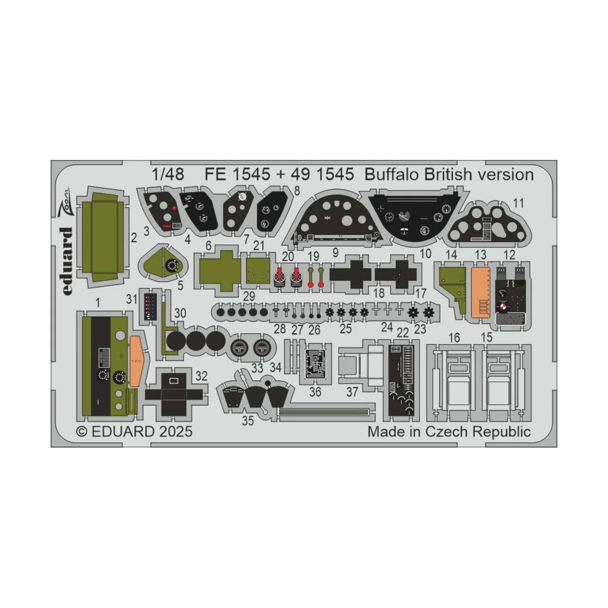 Buffalo British version for Tamiya, 1/48 - Eduard Accessories BIG49463