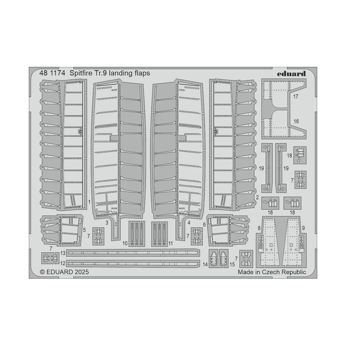 Spitfire Tr.9 for Airfix, 1/48 - Eduard Accessories BIG49466