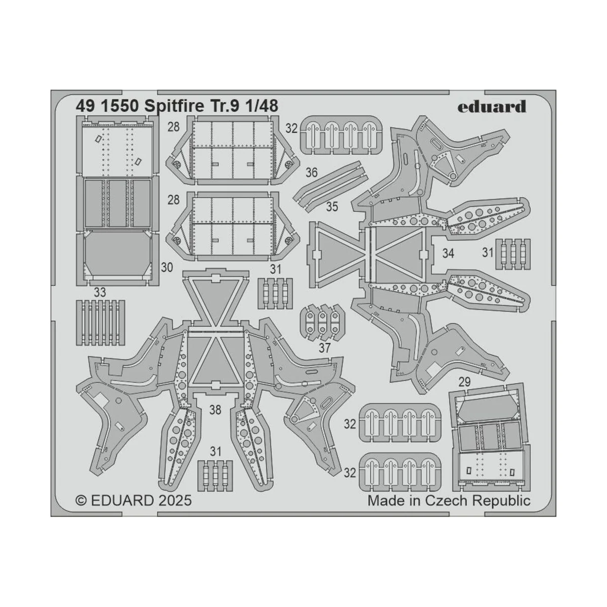 Spitfire Tr.9 for Airfix, 1/48 - Eduard Accessories BIG49466