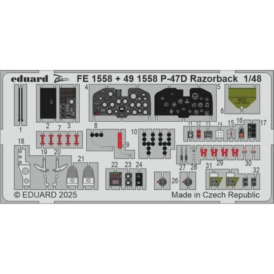 P-47D Razorback for Miniart, 1/48 - Eduard Accessories BIG49468
