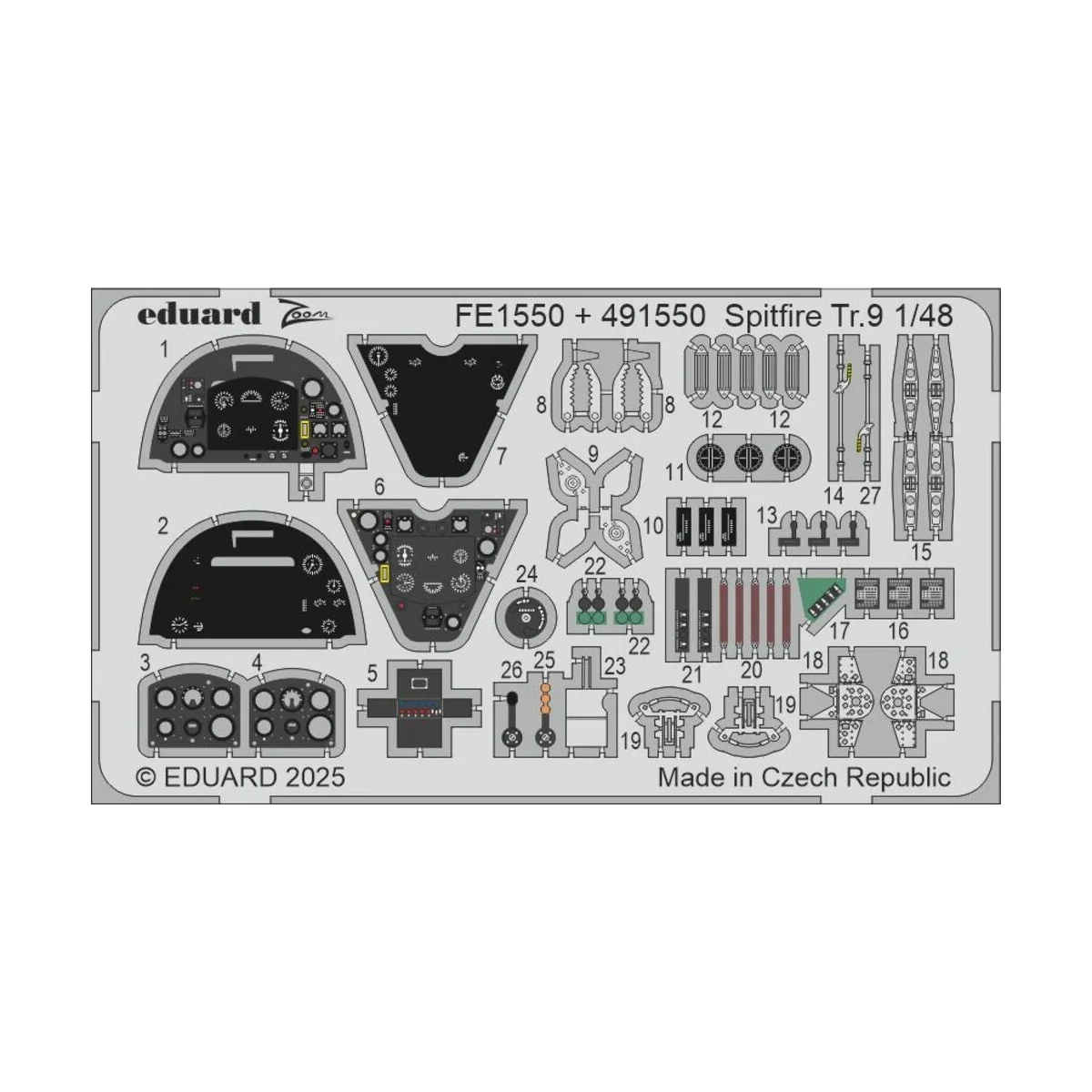 Spitfire Tr.9 for Airfix, 1/48 - Eduard Accessories BIG49466