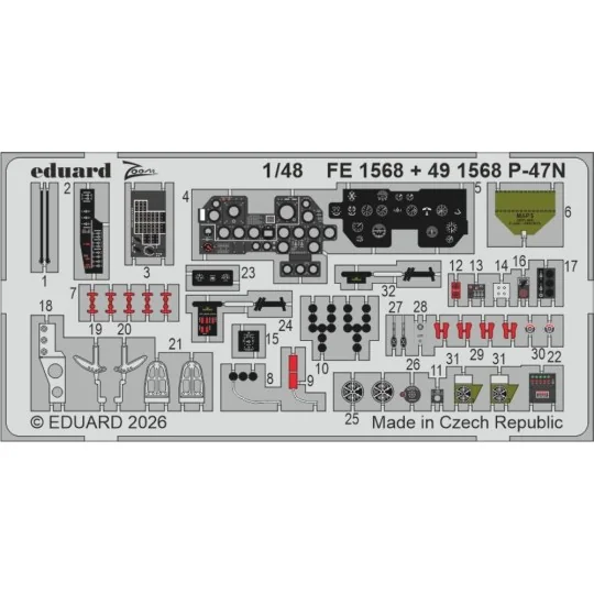 P-47N for MiniArt, 1/48 - Eduard Accessories BIG49473