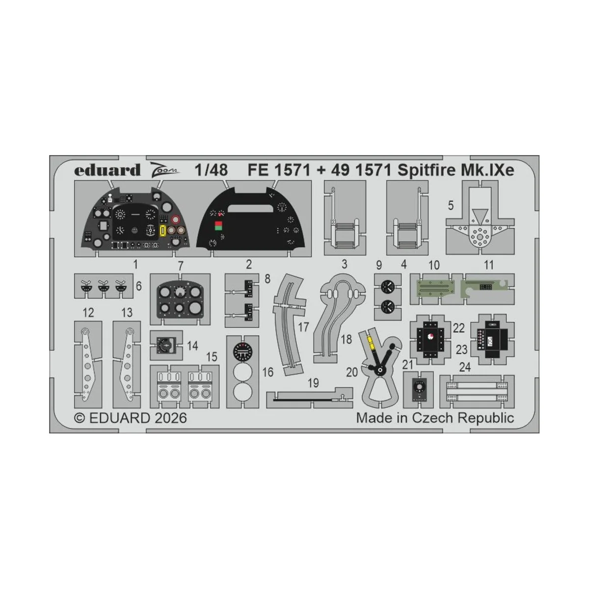 Spitfire Mk.Ixe for Airfix, 1/48 - Eduard Accessories BIG49474