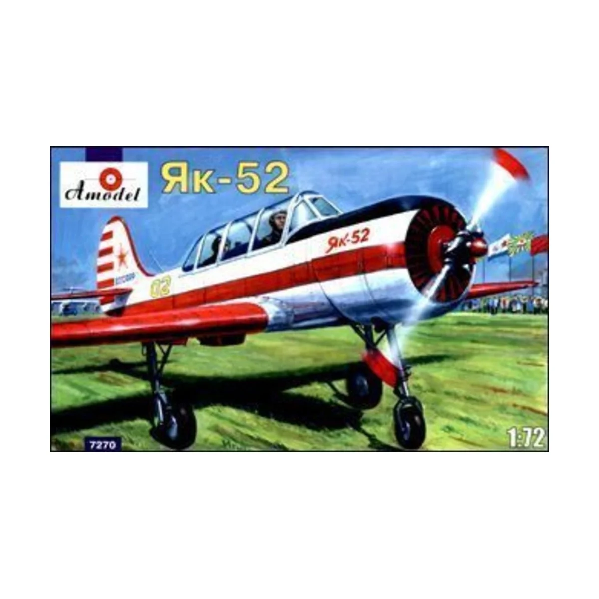 Yakovlev Yak-52 Soviet two-seat sporting, 1/72 - Amodel AMO7270