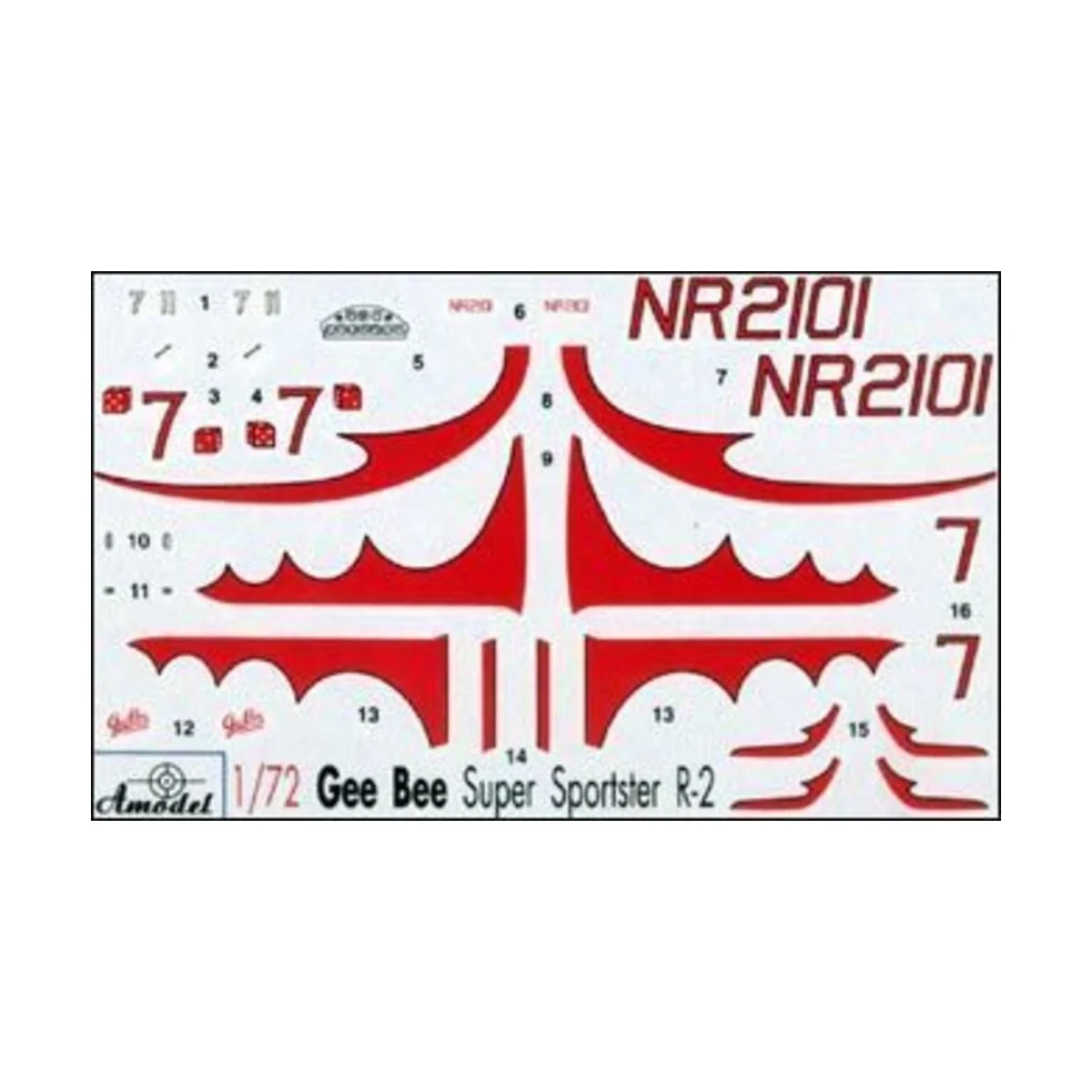 Gee Bee Super Sportster R2 Aircraft, 1/72 - Amodel AMO72114