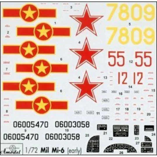Mil Mi-6 Soviet helicopter, early, 1/72 - Amodel AMO72119