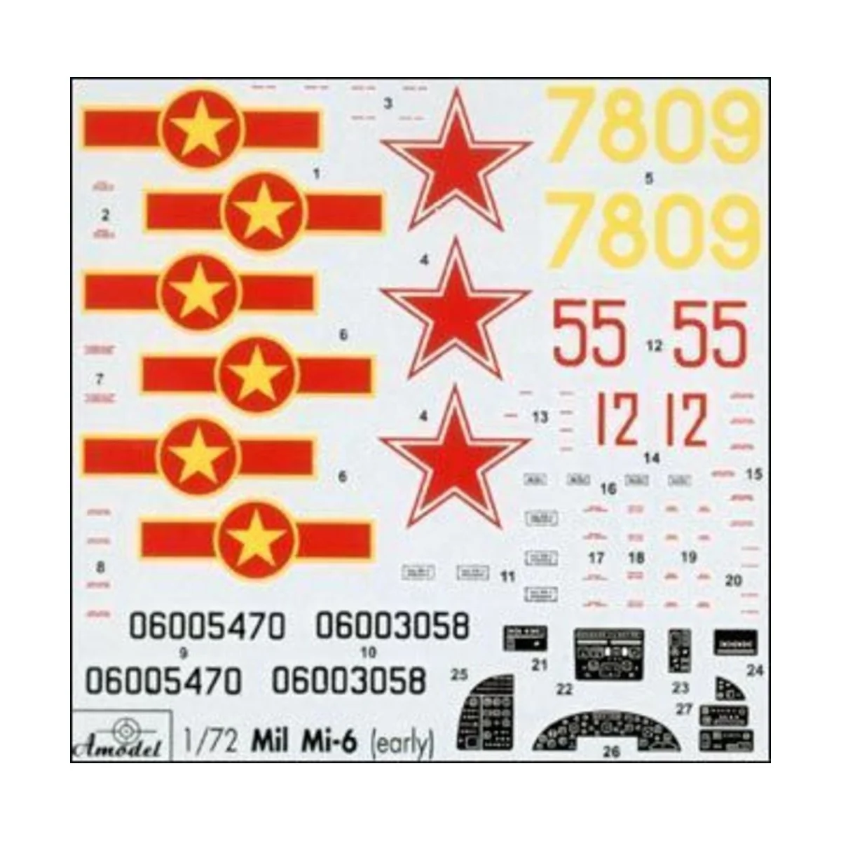 Mil Mi-6 Soviet helicopter, early, 1/72 - Amodel AMO72119