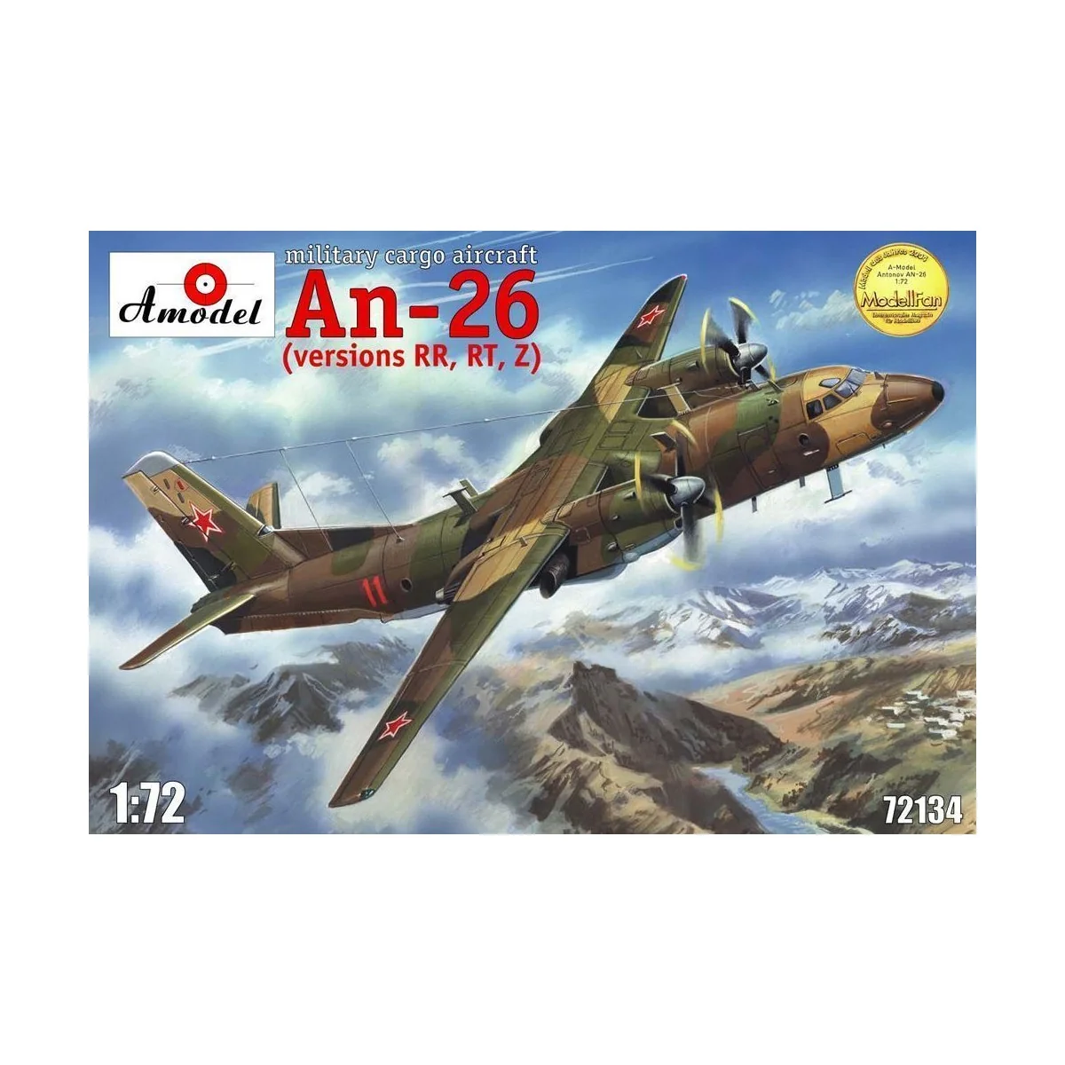 Antonov An-26 RR, RT, Z version, military, 1/72 - Amodel AMO72134
