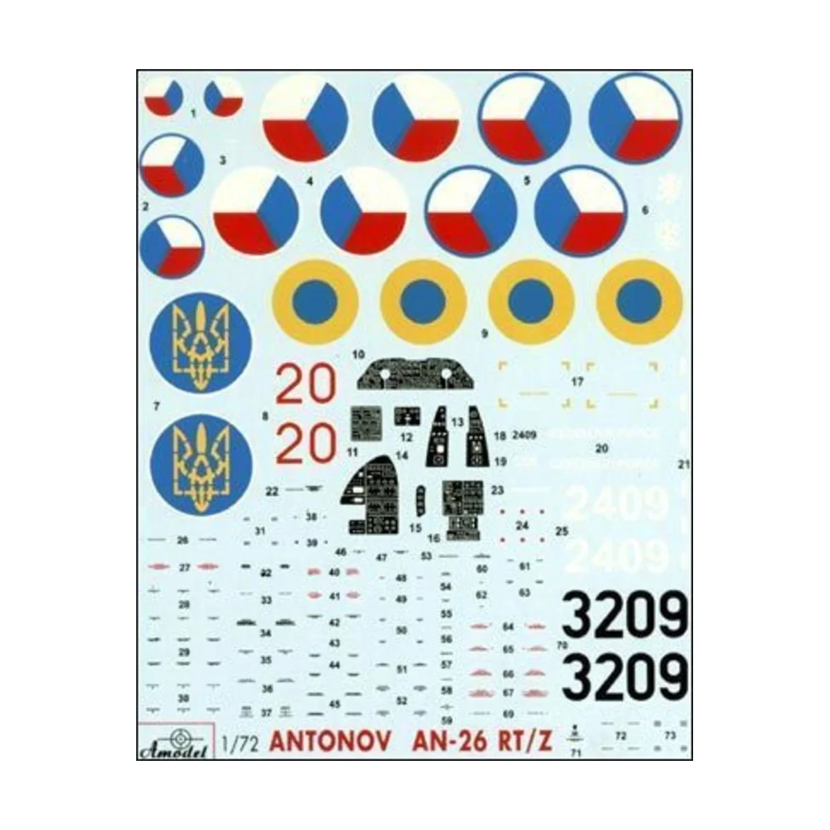 Antonov An-26 RR, RT, Z version, military, 1/72 - Amodel AMO72134