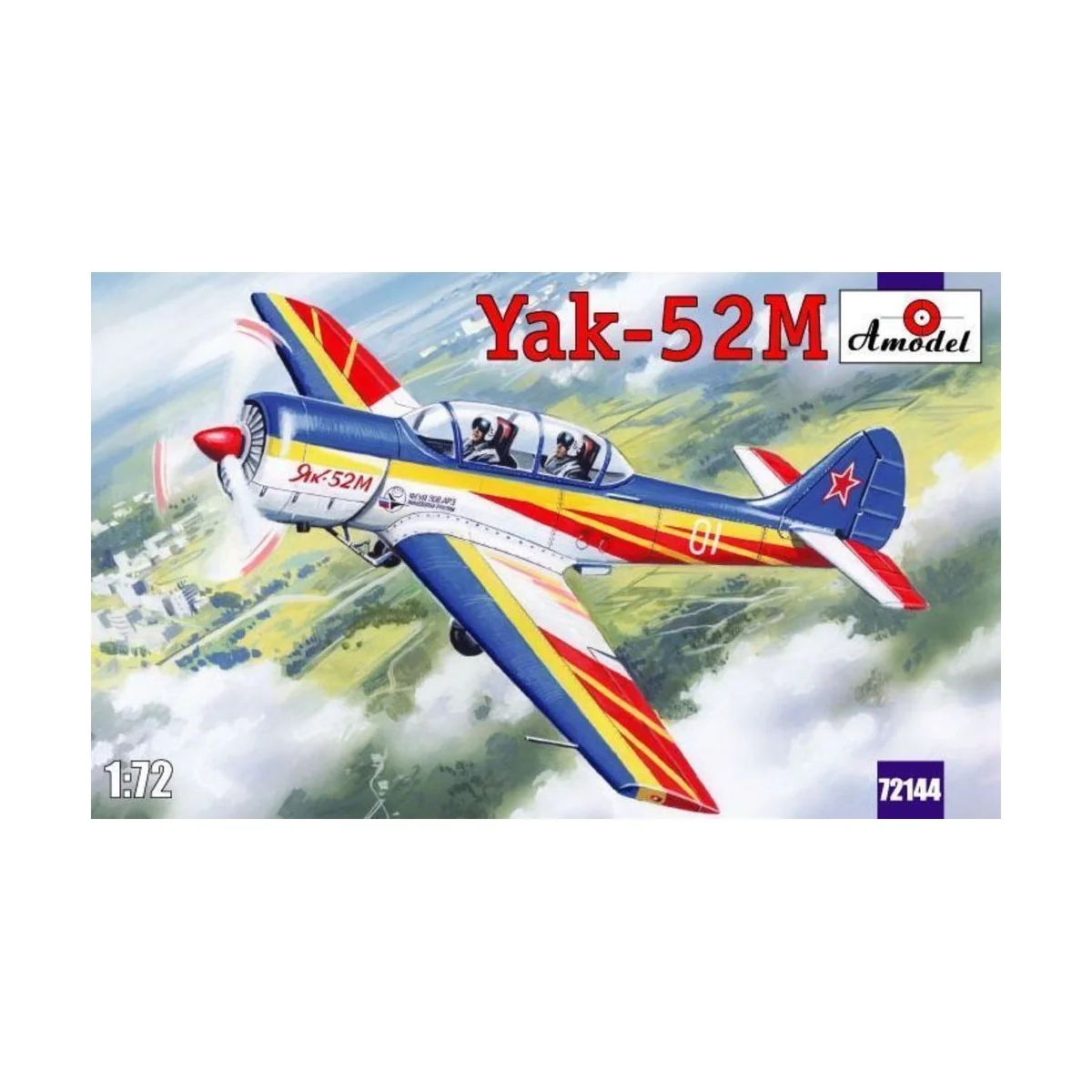 Yak-52M two-seat sporting aircraft, 1/72 - Amodel AMO72144