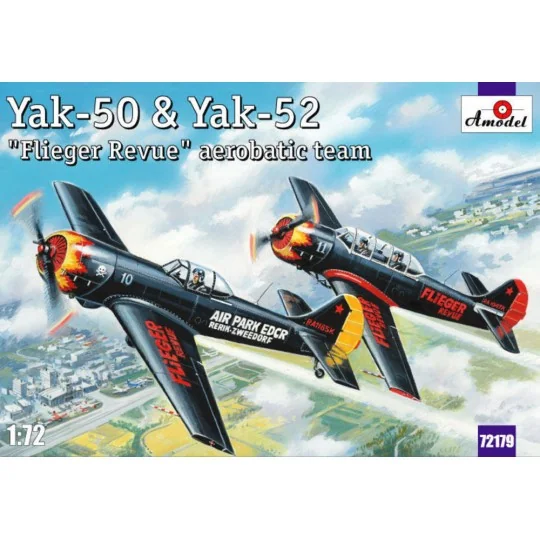 Yak-50 & Yak-52 'Flieger Revue' aerobati, 1/72 - Amodel AMO72179