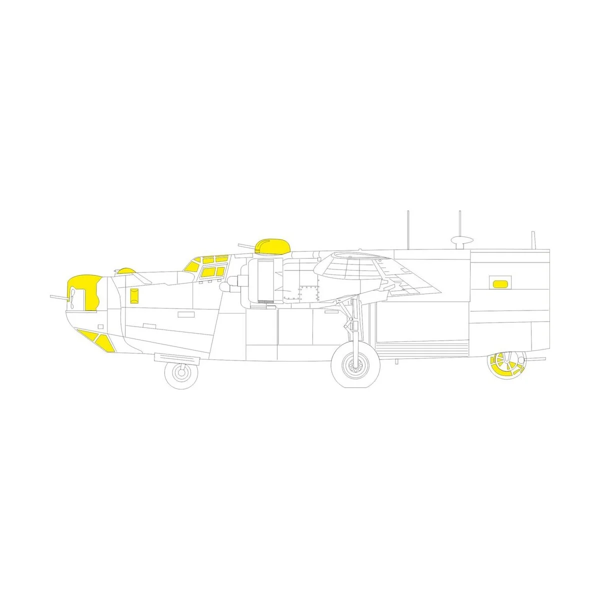 B-24H, 1/72 - Eduard Accessories CX667