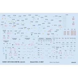 MiG-23MF/ML stencils 1/48 for TRUMPETER, 1/48 - Eduard Accessories ... 2
