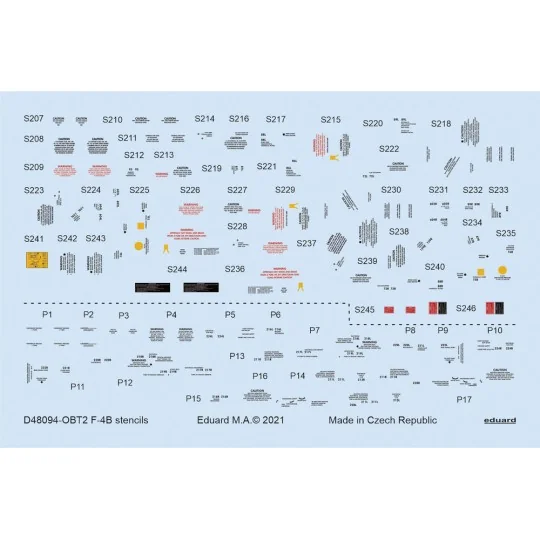 F-4B stencils for TAMIYA, 1/48 - Eduard Accessories D48094