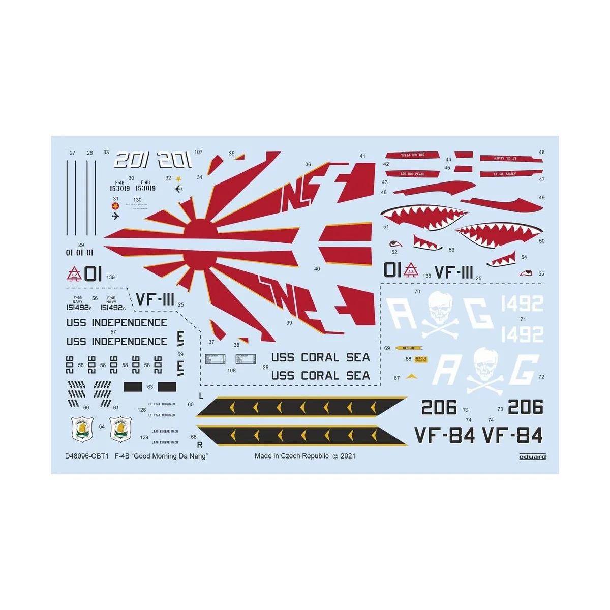 F-4B Good Morning Da Nang for TAMIYA, 1/48 - Eduard Accessories D48096