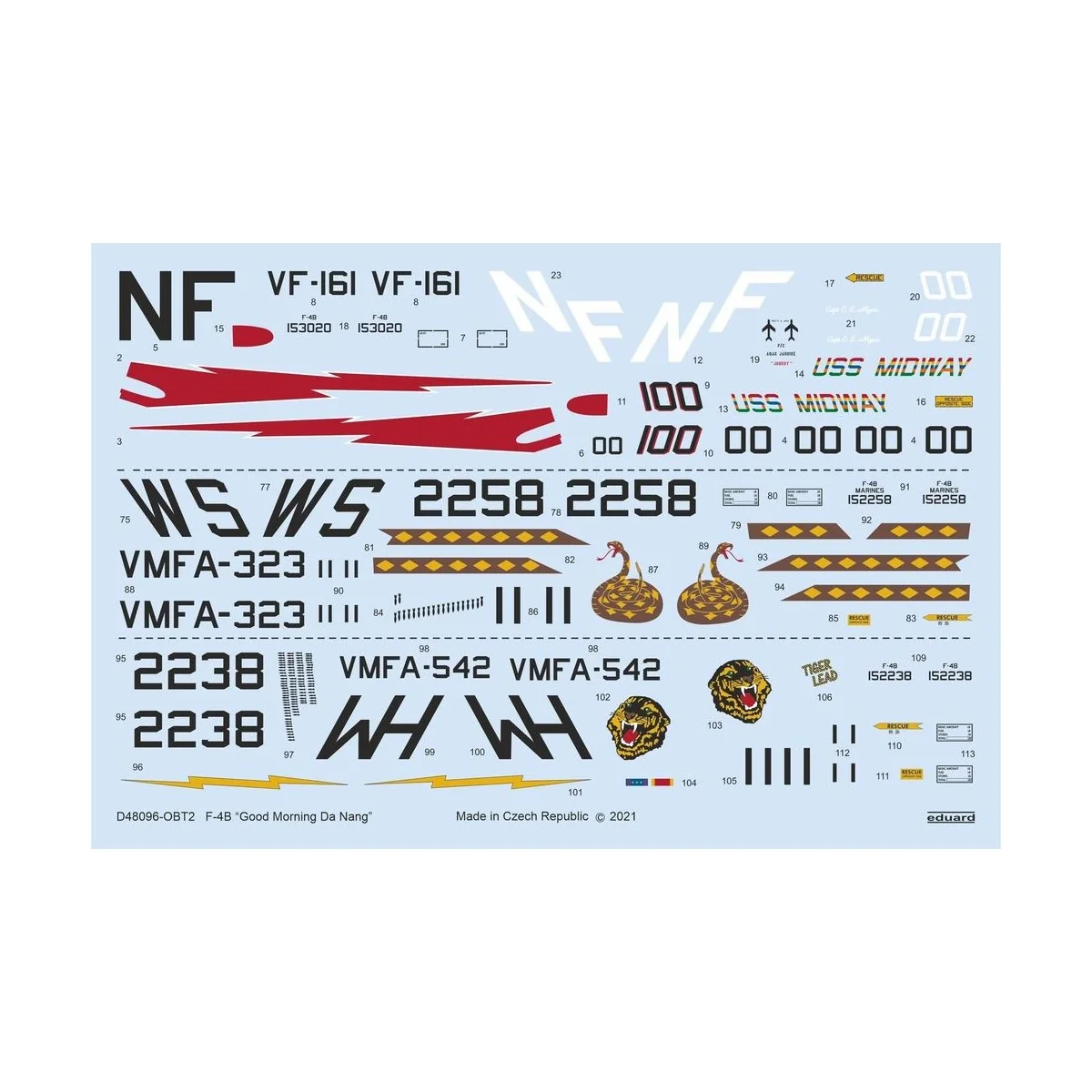 F-4B Good Morning Da Nang for TAMIYA, 1/48 - Eduard Accessories D48096
