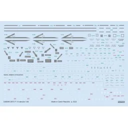 F-14 stencils for TAMIYA, 1/48 - Eduard Accessories D48099 2