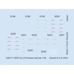 Su-25 Russian stencils 1/48 ZVEZDA, 1/48 - Eduard Accessories D48111 2