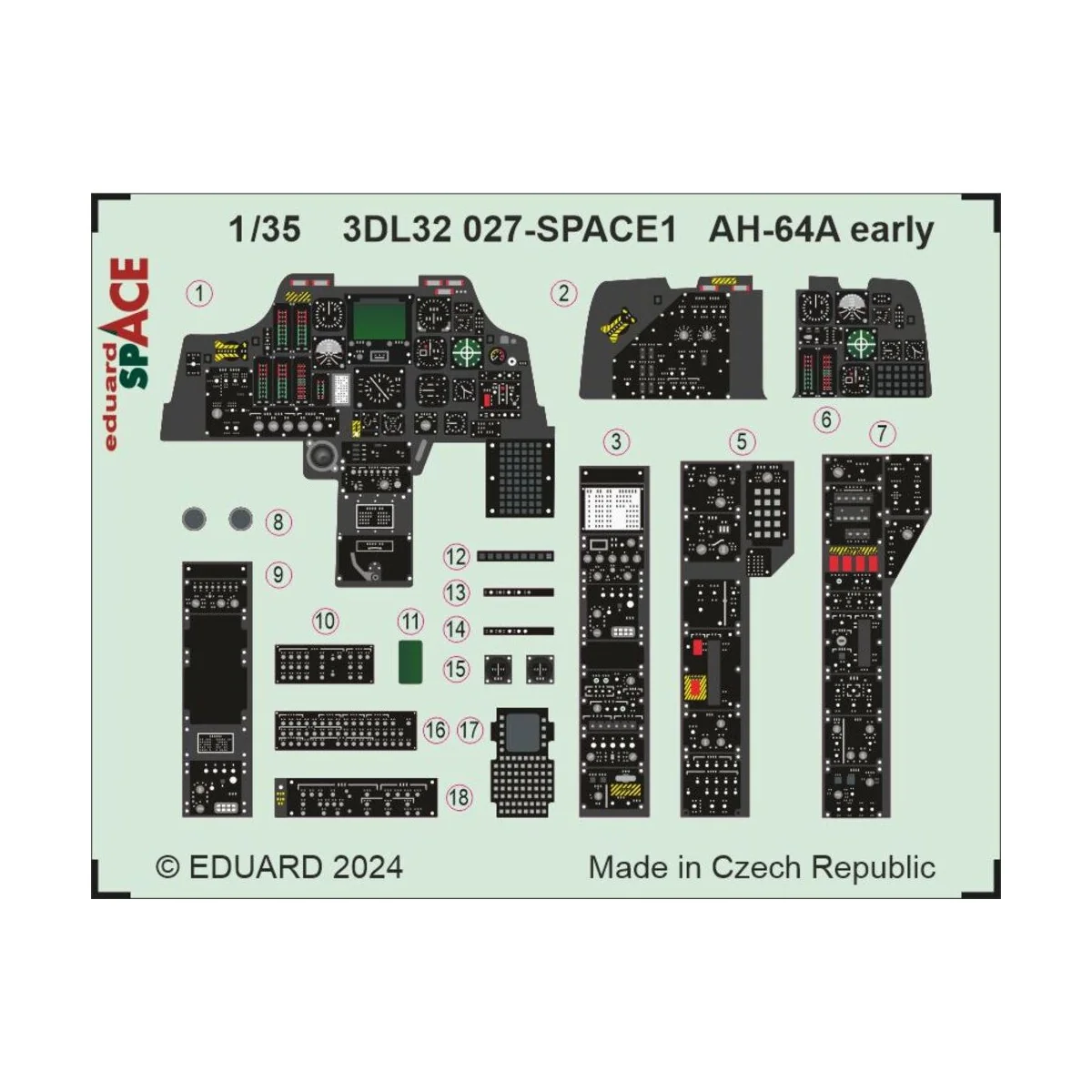 AH-64A early SPACE, 1/35 - Eduard Accessories 3DL32027