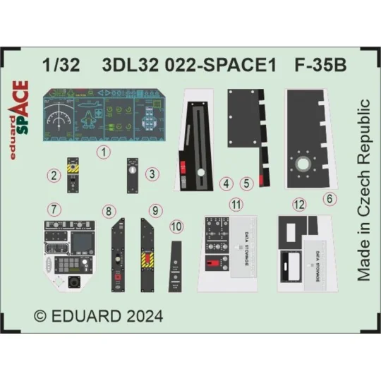 F-35A stencils, 1/32 - Eduard Accessories D32022