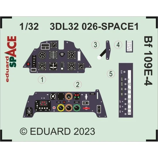 Bf 109E-4 SPACE, 1/32 - Eduard Accessories 3DL32026