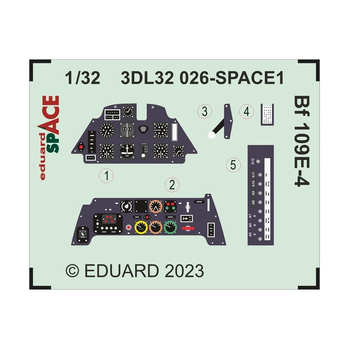 Bf 109E-4 SPACE, 1/32 - Eduard Accessories 3DL32026