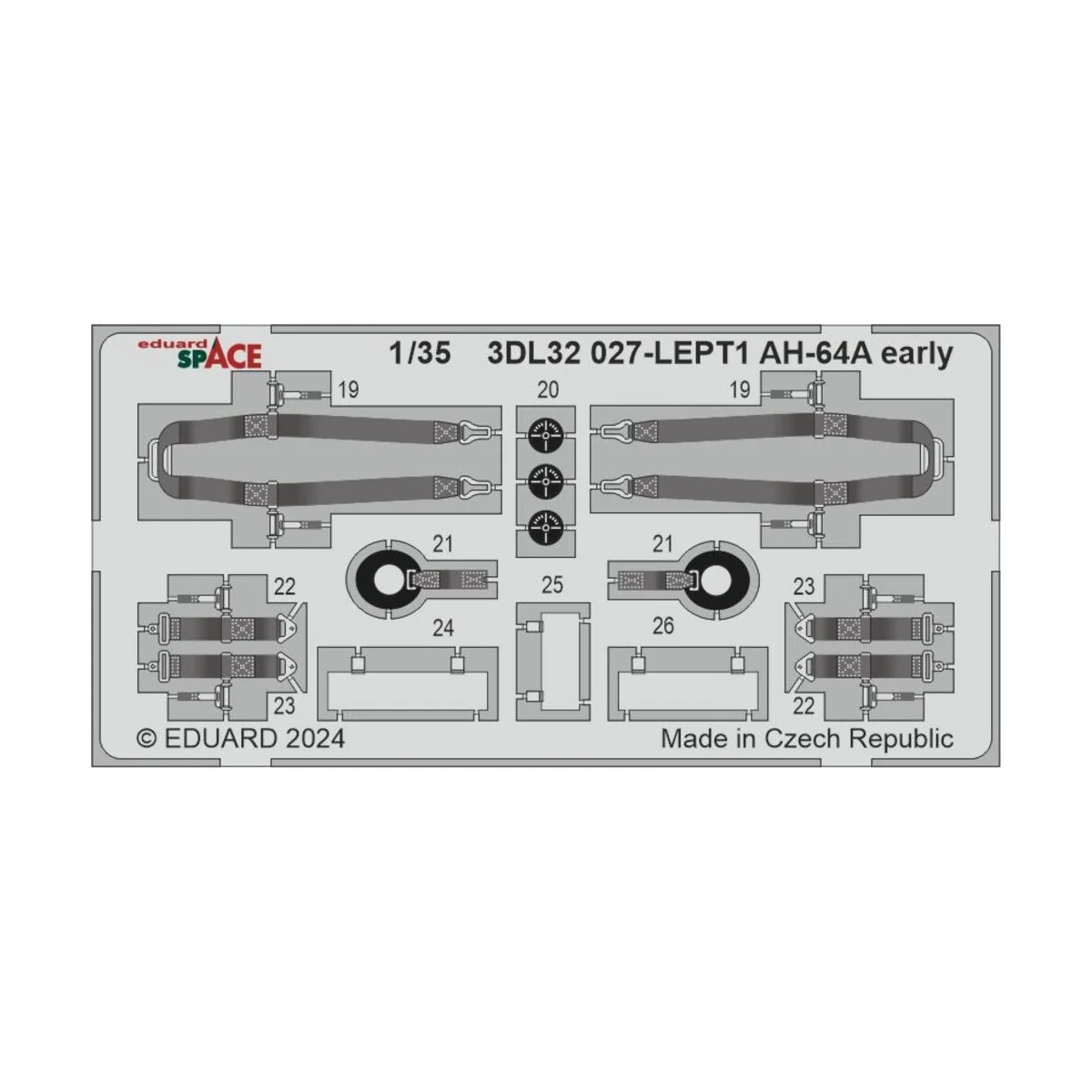 AH-64A early SPACE, 1/35 - Eduard Accessories 3DL32027