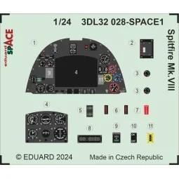Spitfire Mk.VIII SPACE AIRFIX, 1/24 - Eduard Accessories 3DL32028 2
