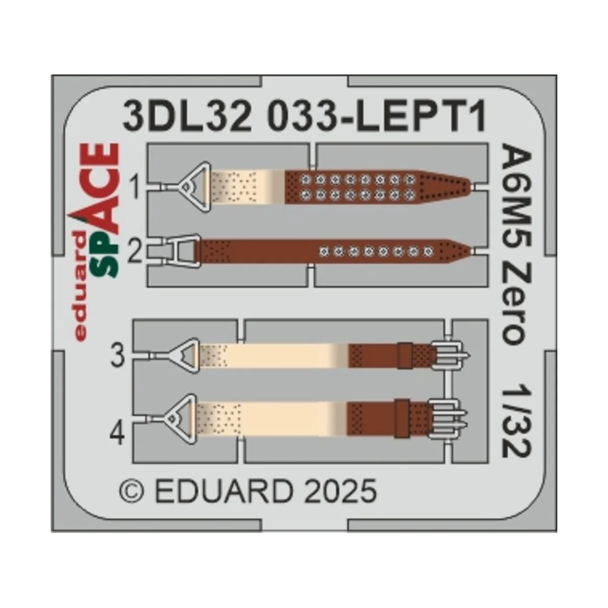 A6M5 Zero SPACE TAMIYA, 1/32 - Eduard Accessories 3DL32033