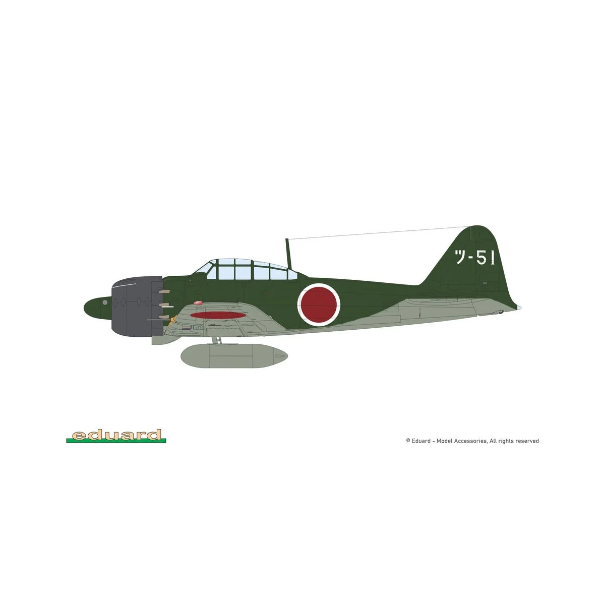 A6M5 Zero Type 52a, 1/48 - Eduard Plastic Kits 82216