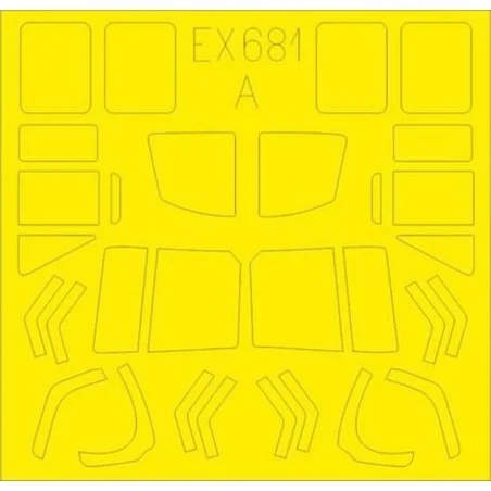 UH-1N Tface for Kitty Hawk, 1/48 - Eduard Accessories EX681