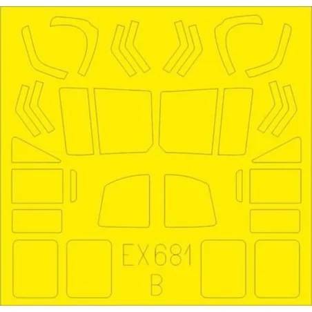 UH-1N Tface for Kitty Hawk, 1/48 - Eduard Accessories EX681