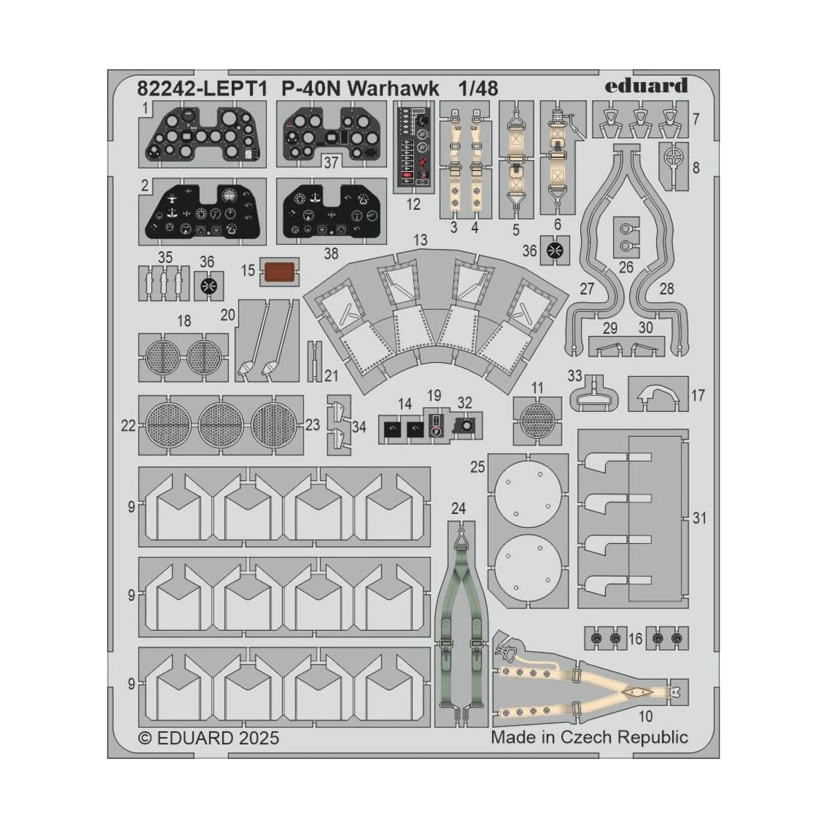 P-40N Warhawk, 1/48 - Eduard Plastic Kits 82242 P-40N Warhawk, 1/48 - Eduard Plastic Kits 82242