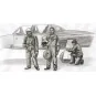 Two Fouga Magister Pilots and a.Mechanic for Special Hobby kit (3 f...