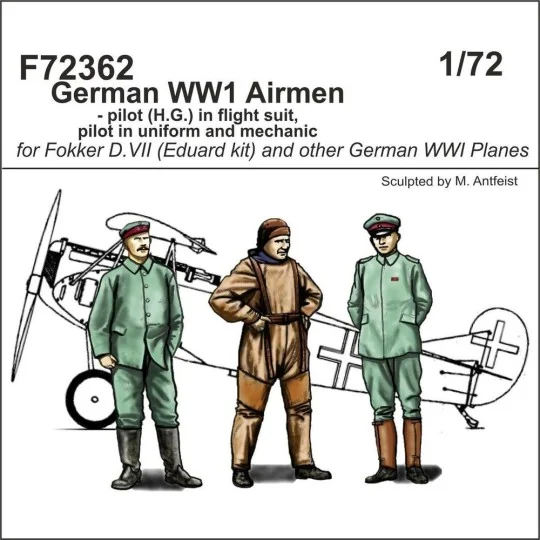 German WW1 Airmen-pilot(H.G.)in flight suit, pilot in uniform a.mec...