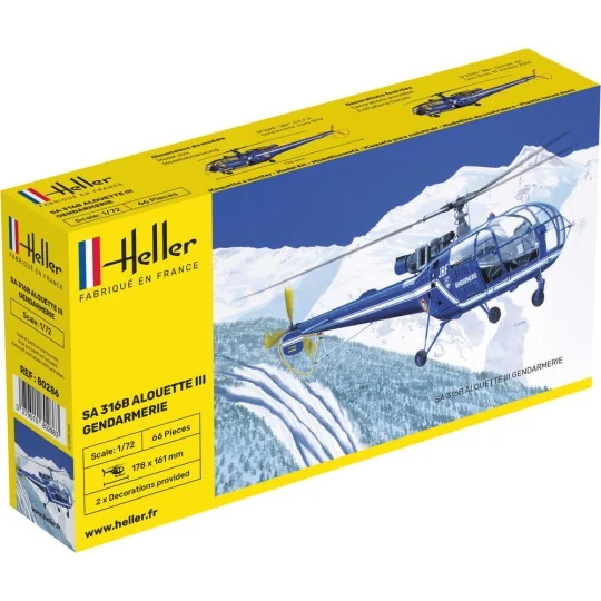 SA 316 Alouette III Gendarmerie, 1/72 - Heller 80286