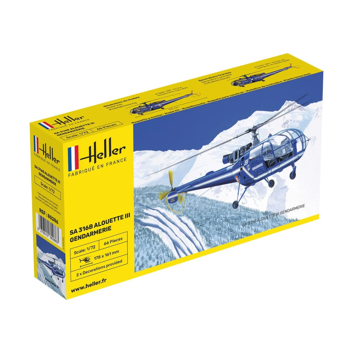 SA 316 Alouette III Gendarmerie - Heller 80286