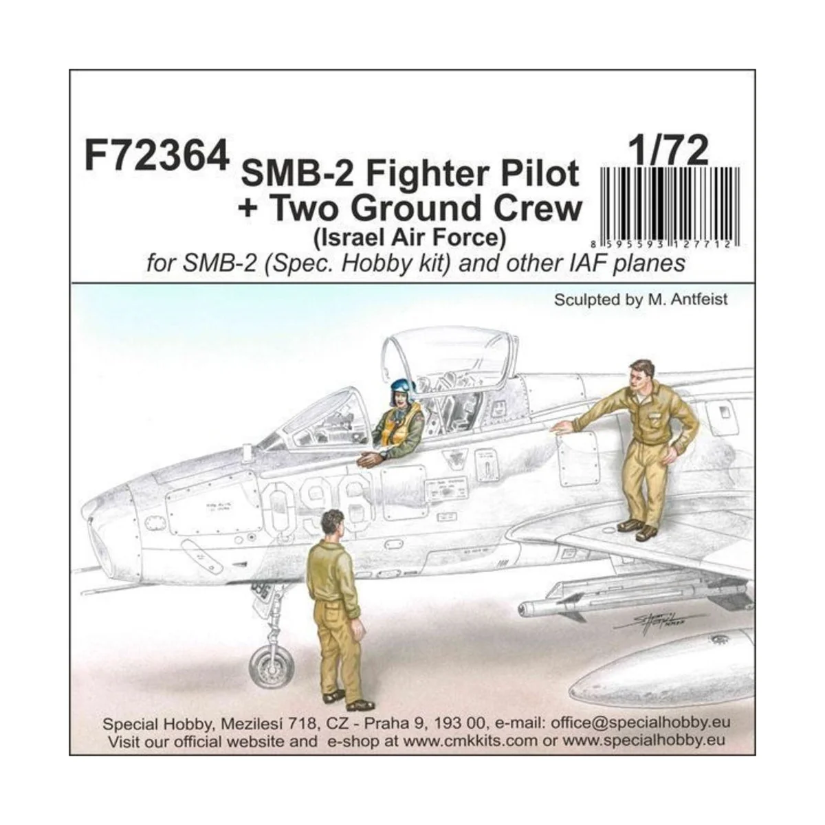 SMB-2 Fighter Pilot + Two Ground Crew (Israel Air Force), 1/72 - CM...