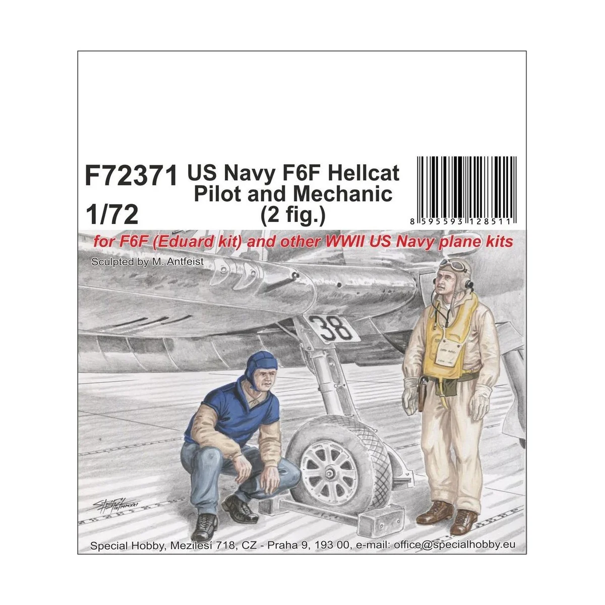 US Navy F6F Hellcat Pilot and Mechanic, 1/72 - CMK 129-F72371