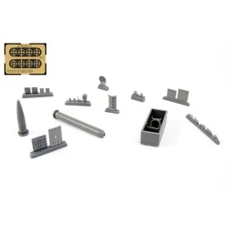 U-Boot IX Bow Torpedo w/Loading Winch and Cart, for Revell kit, 1/7...
