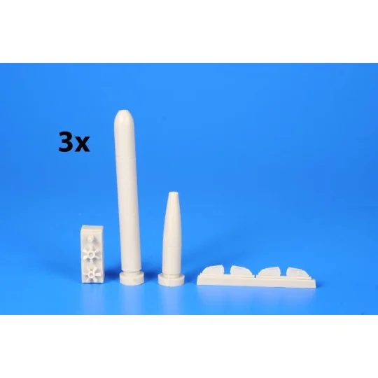 WWII German Torpedo Type G7a (3 pcs), 1/72 - CMK 129-N72026