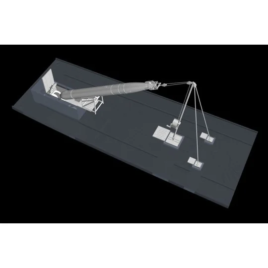 U-Boot IX Bow Torpedo w/Loading Winch and Cart, for Revell kit, 1/7...